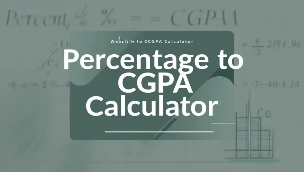 Percentage to CGPA