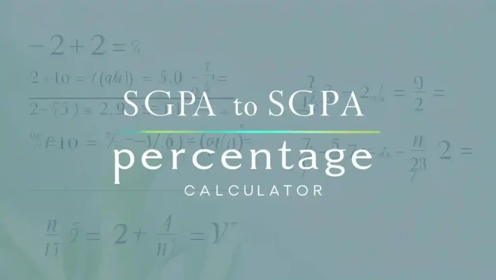 sgpa to percentage calculator