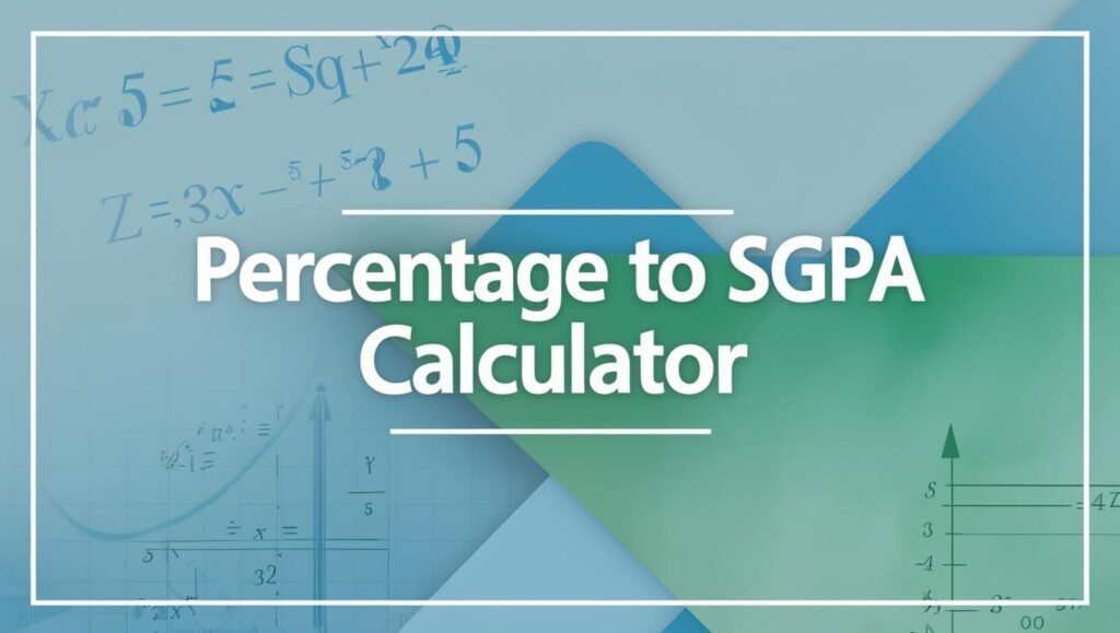 percentage to SGPA Calculator